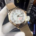 Vacheron Constantin Geneve Replica Watch Rose Gold Mesh Bracelet